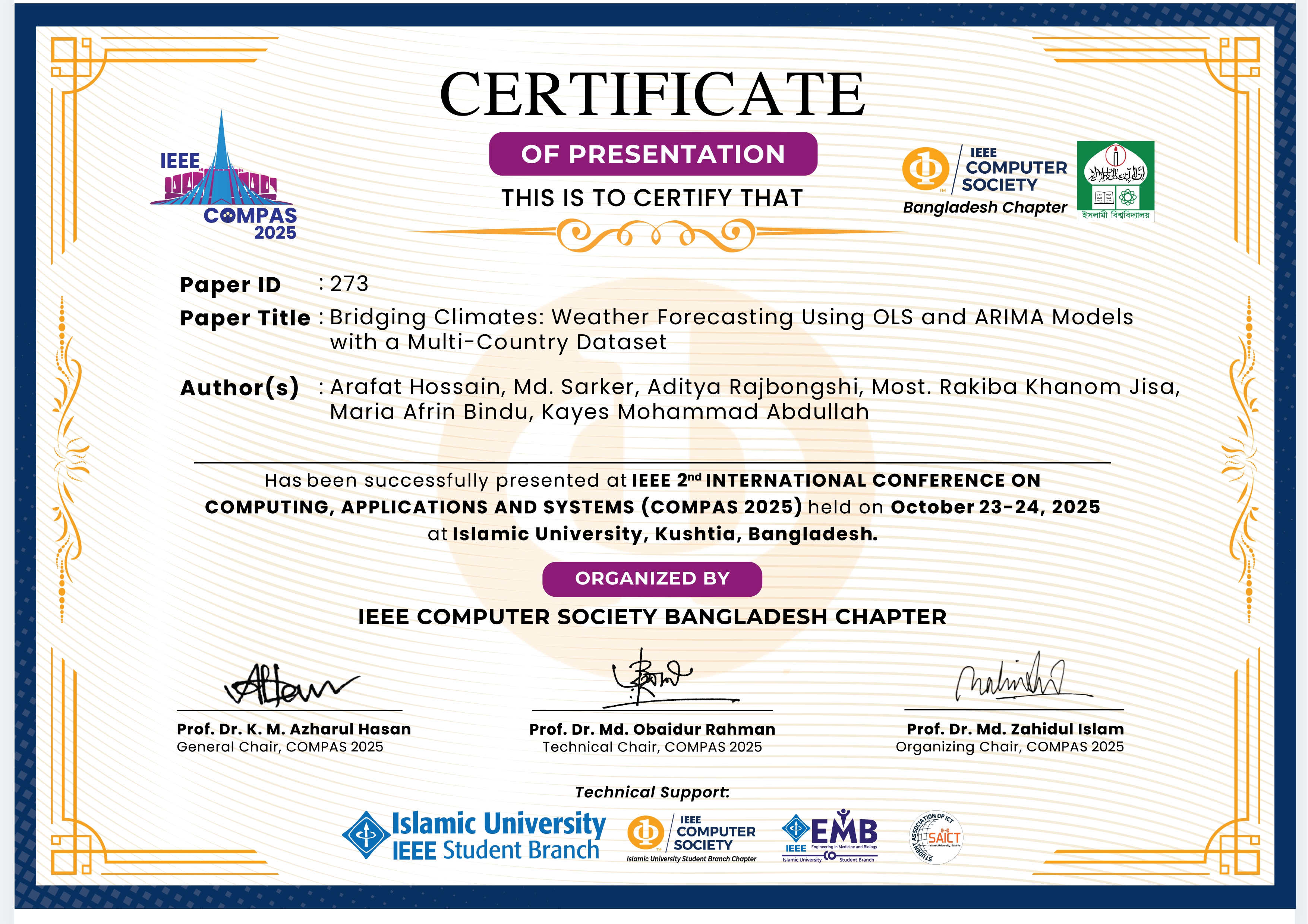 IEEE COMPAS 2025 Certification
